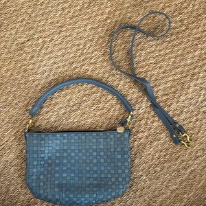 Clare V Petit Moyen Messenger Light Blue